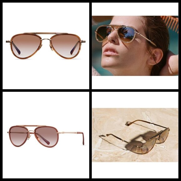 💕MR LEIGHT💕 Doheny SL Sunglasses ~ Aviator Rosewood NWOT - Picture 2 of 16